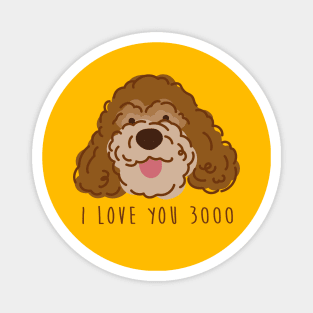 My Poodle Dog - I love you 3000 Magnet